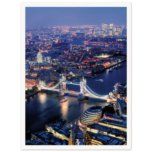 London Tower Bridge Poster 30x40 cm 12x16″ Border