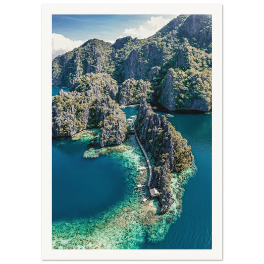Twin Lagoon, Coron Island, Philippines 21x29.7 cm 8x12" Border