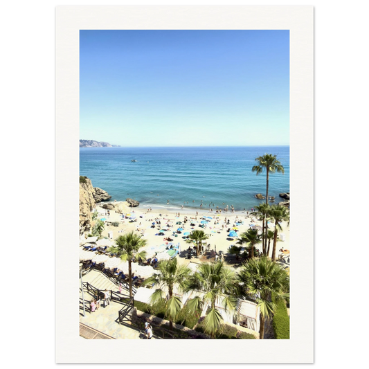 Calahonda Beach In Nerja Poster 13x18 cm 5x7″ Border