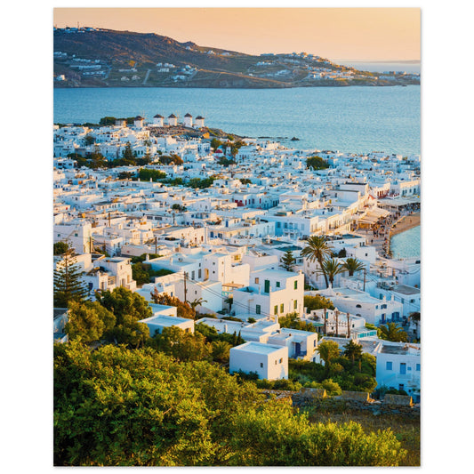 Quaint Village of Mykonos Poster 40x50 cm 16x20″ No Border