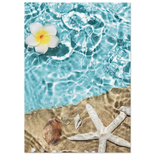 Summer Pool Floral Poster A3 (29.7 x 42 cm) No Border