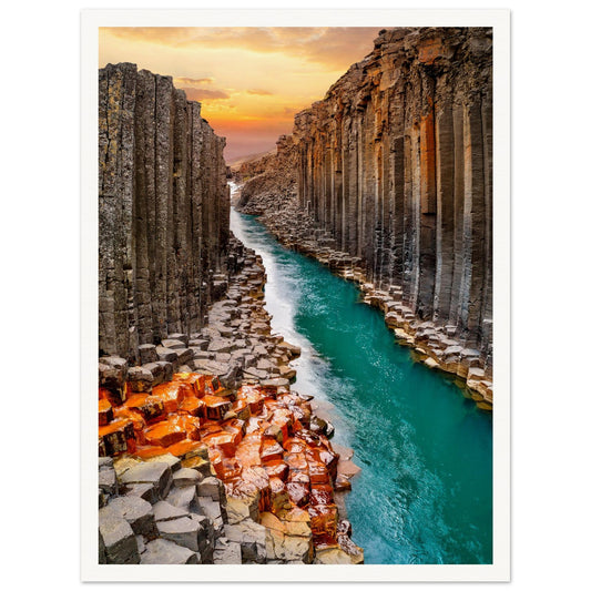 Iceland Rock Walls Poster