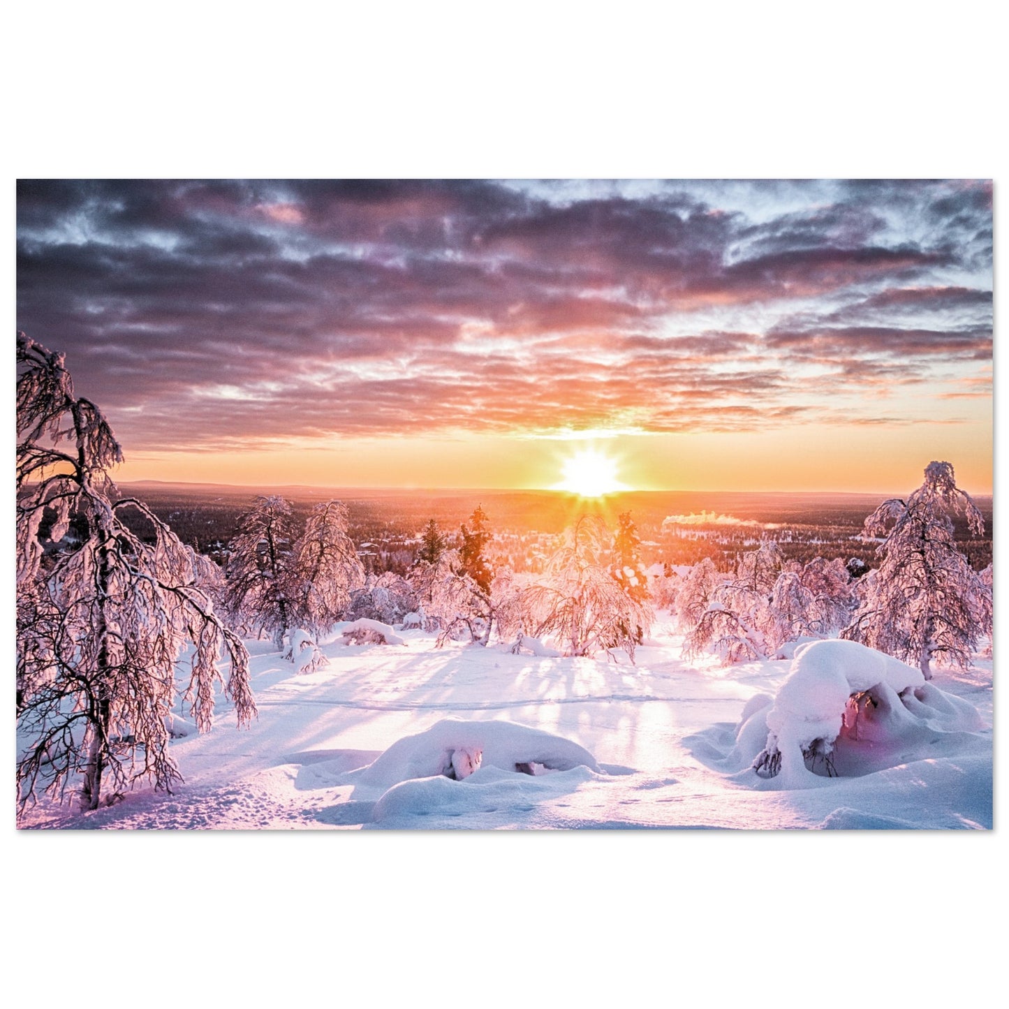 Scandinavian Winter Forest Poster 40x60 cm 16x24″ No Border