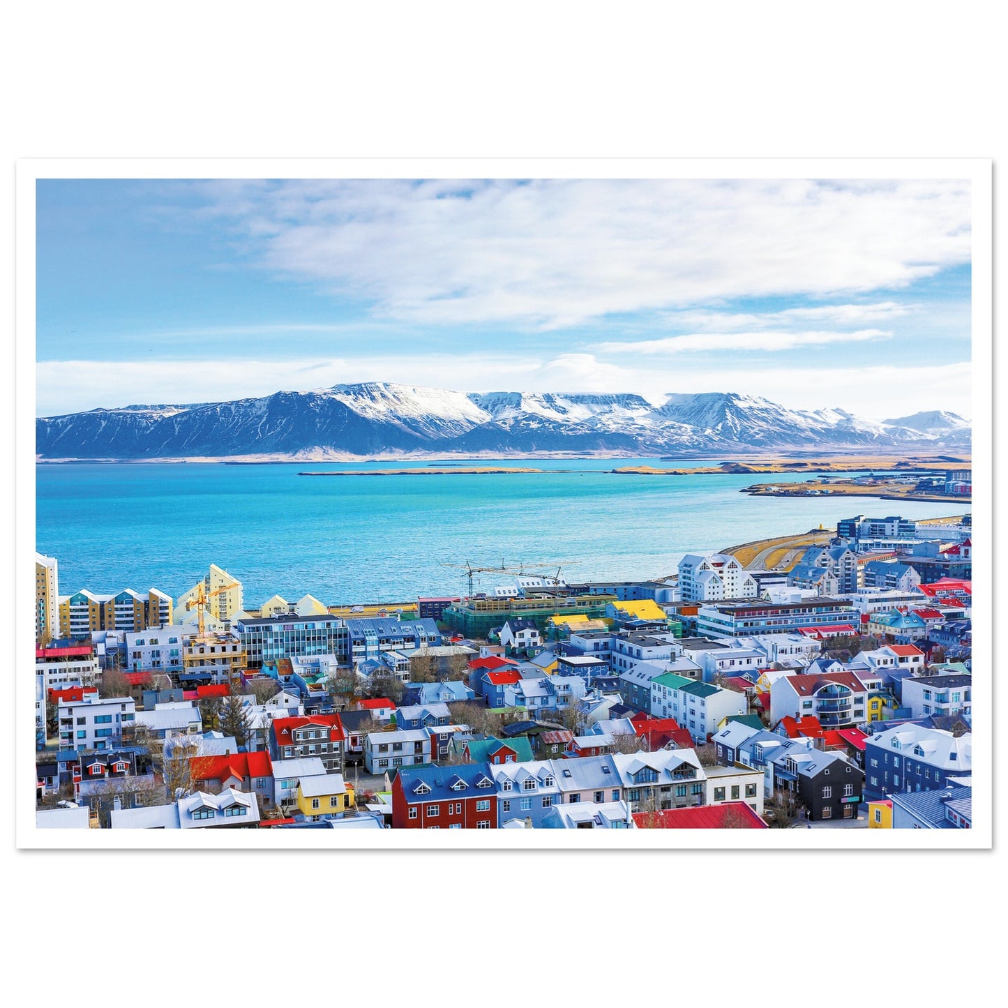 Reykjavik Iceland Poster A2 (42 x 59.4 cm) Border