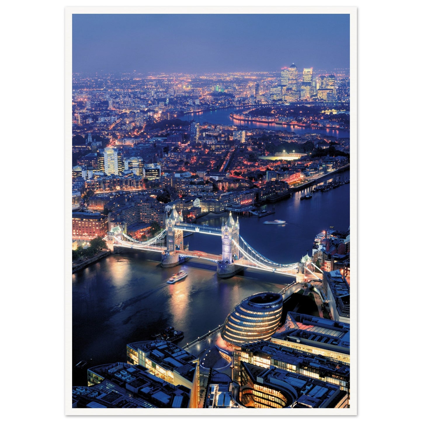 London Tower Bridge Poster 50x70 cm 20x28″ Border