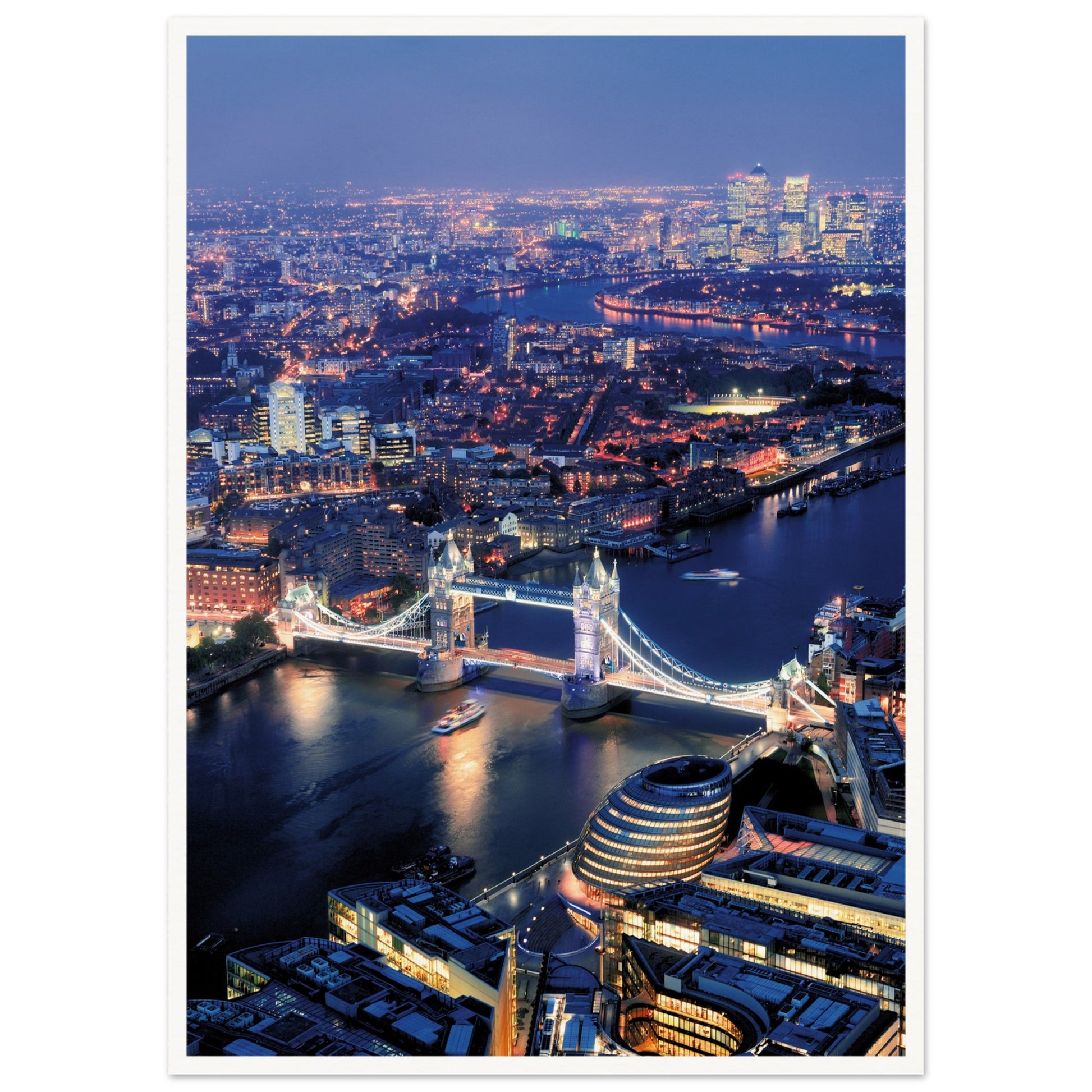 London Tower Bridge Poster 50x70 cm 20x28″ Border