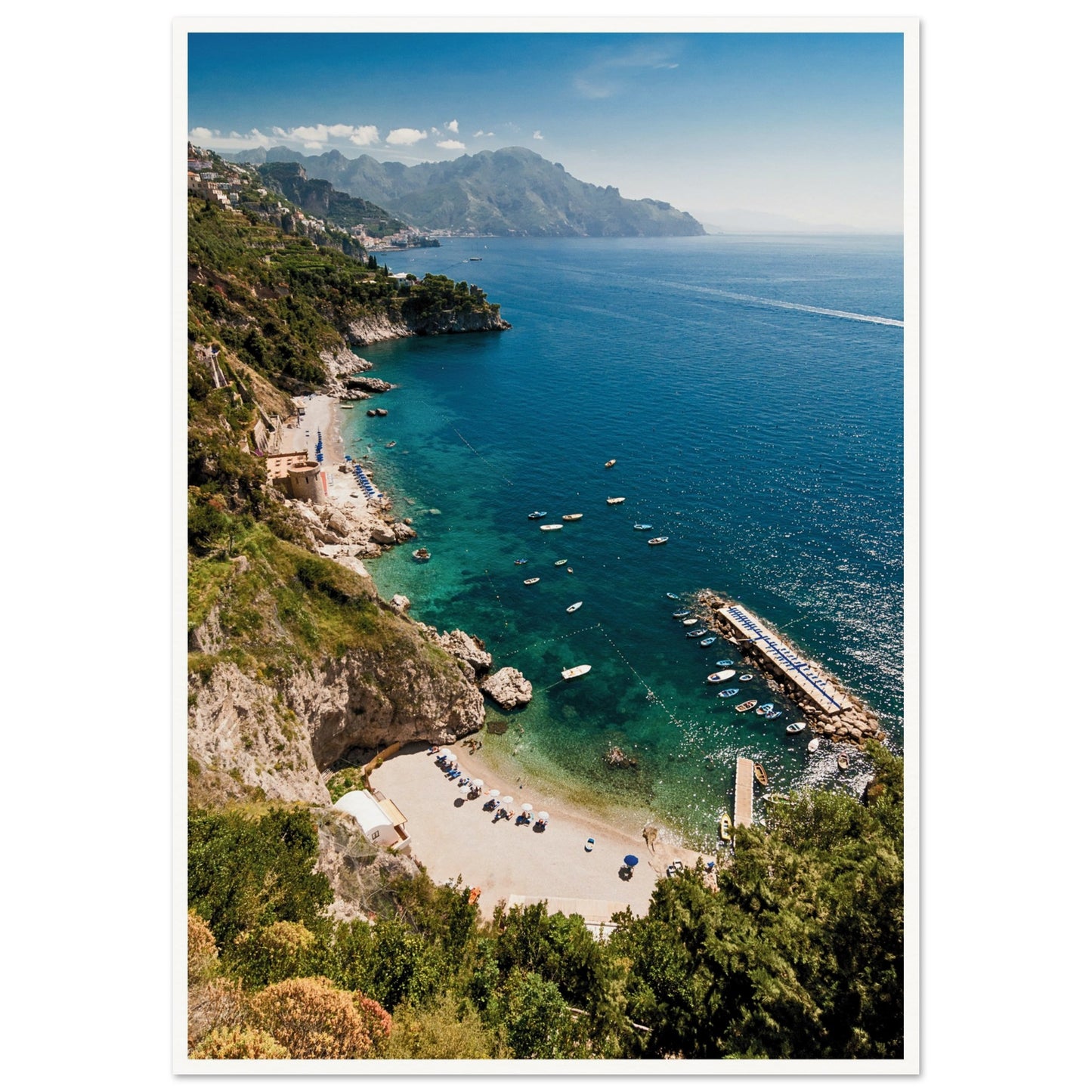 Amalfi Coast, Italy Poster A1 (59.4 x 84.1 cm) Border