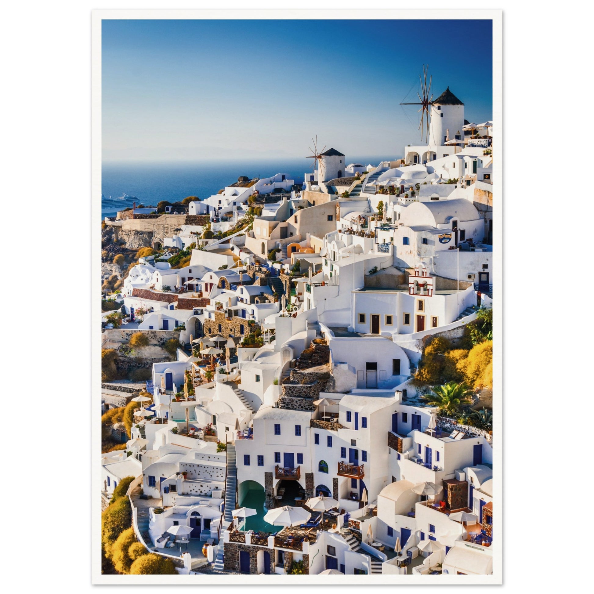 Whitewashed Building of Mykonos Poster