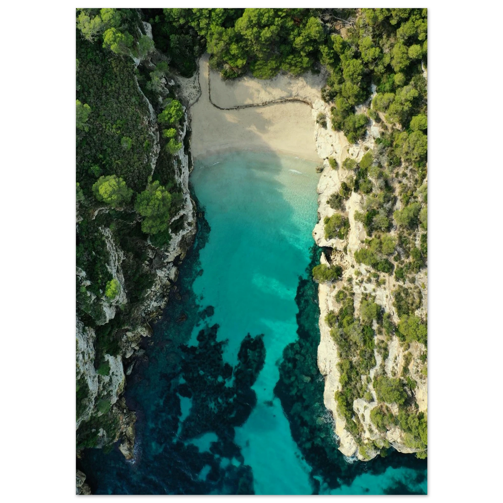 Menorca’s Turquoise Paradise Poster 13x18 cm 5x7″ No Border