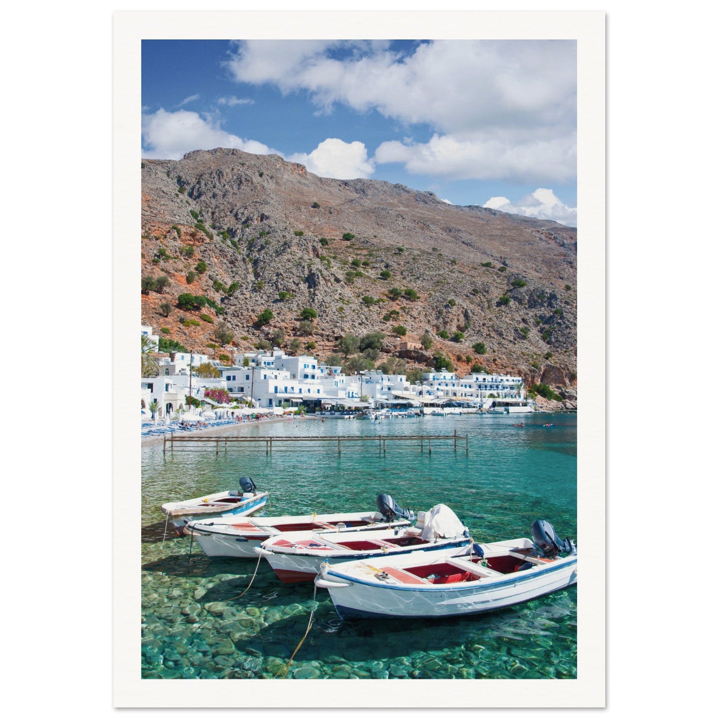 A Few Boats in Crete Poster