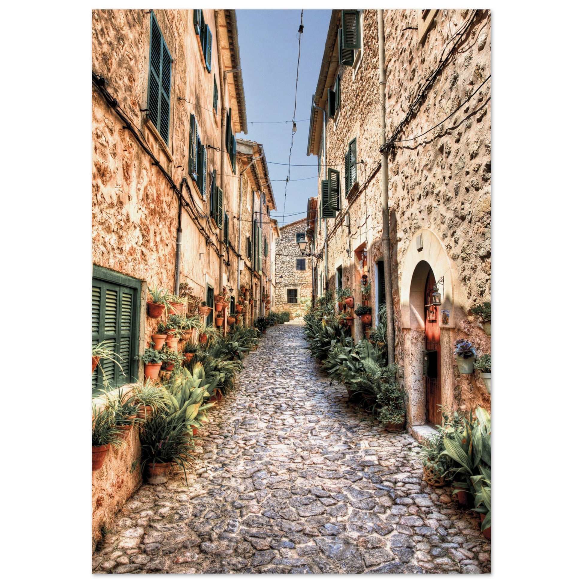 Valldemossa Hill Top Village Majorca Poster 21x29.7 cm 8x12" No Border