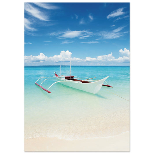 Boat on Bantanya Island, Philippines Poster A1 (59.4 x 84.1 cm) No Border