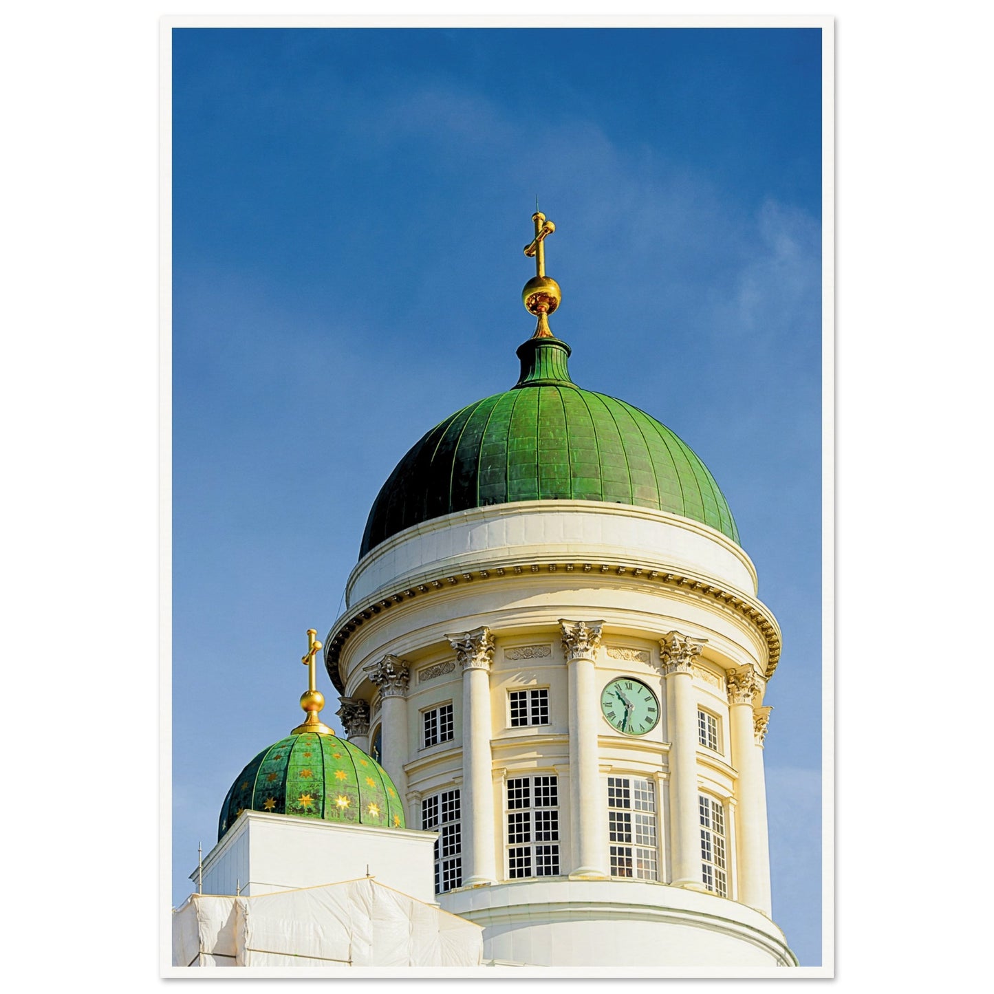 Helsinki Cathedral Top Poster 70x100 cm 28x40″ Border