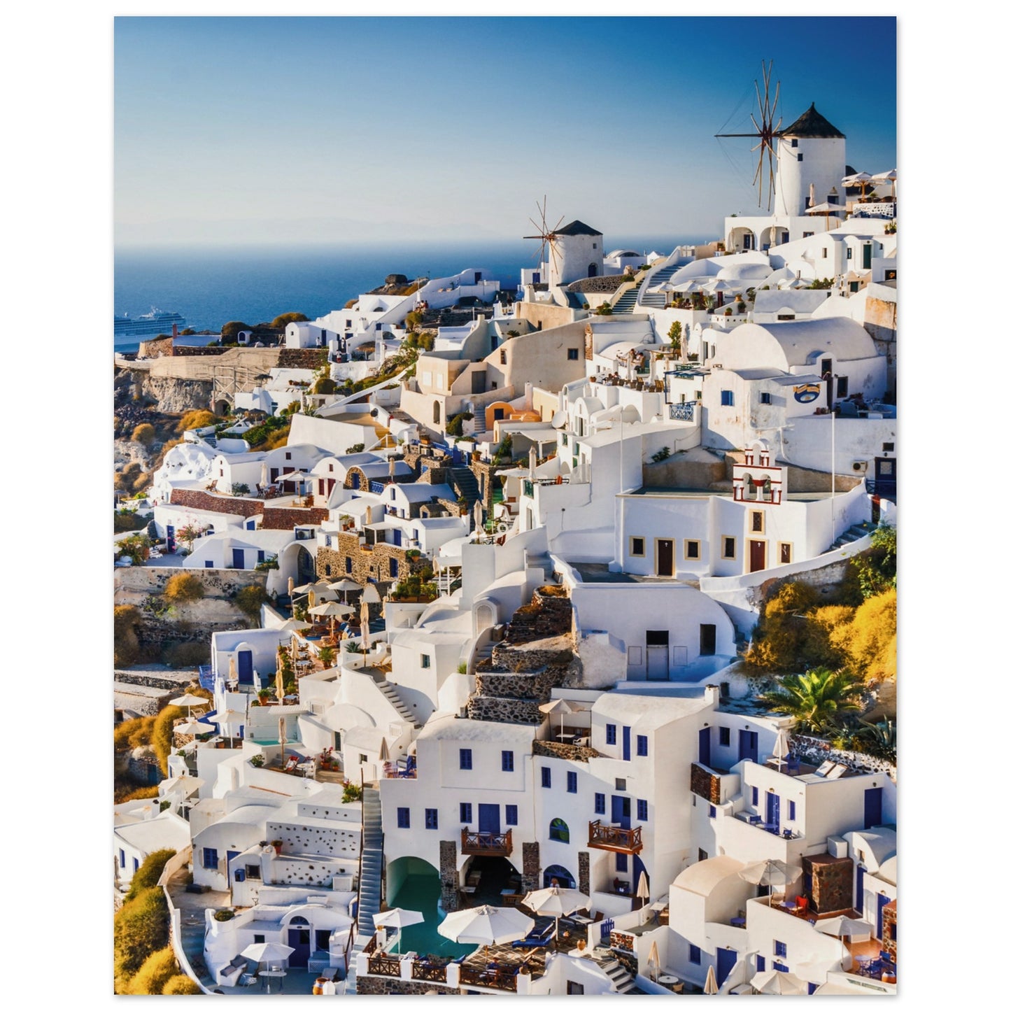 Whitewashed Building of Mykonos Poster