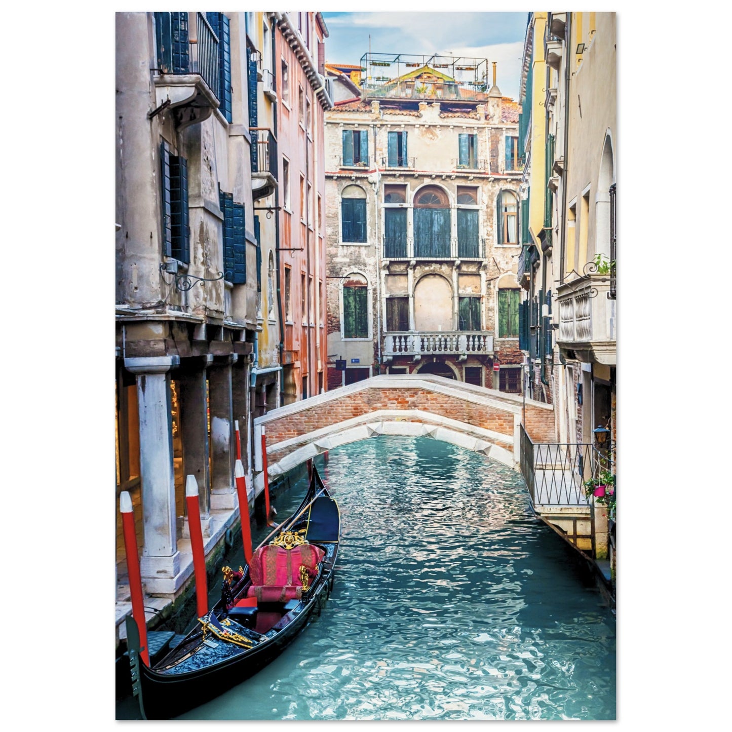 Venice Canal Cityscape Poster A2 (42 x 59.4 cm) No Border