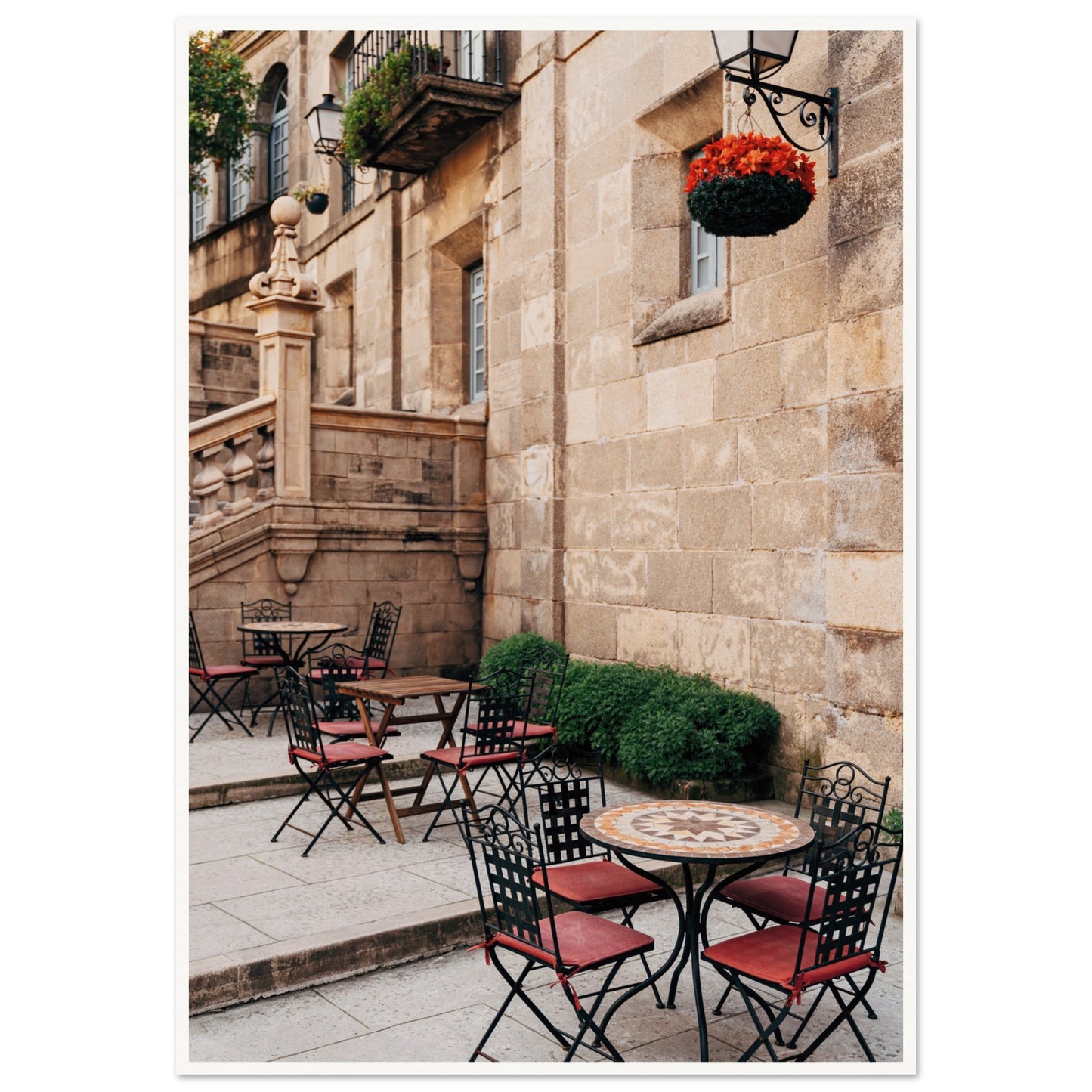 Barcelona Cafe Poster 70x100 cm 28x40″ Border