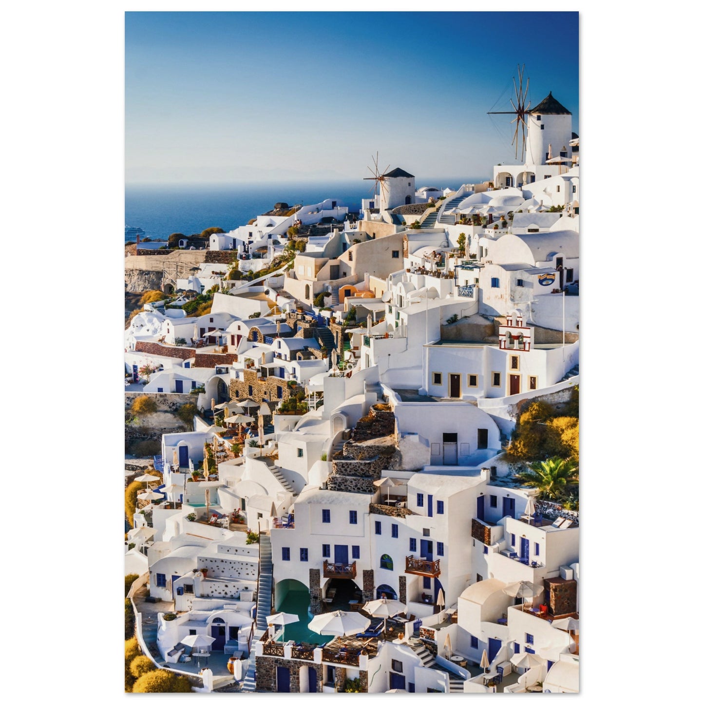 Whitewashed Building of Mykonos Poster