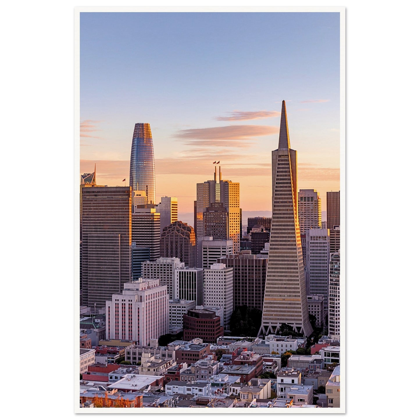 San Francisco Skyline Poster 60x90 cm 24x36″ Border