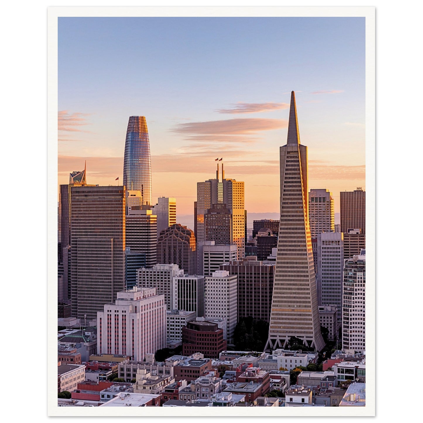 San Francisco Skyline Poster 40x50 cm 16x20″ Border