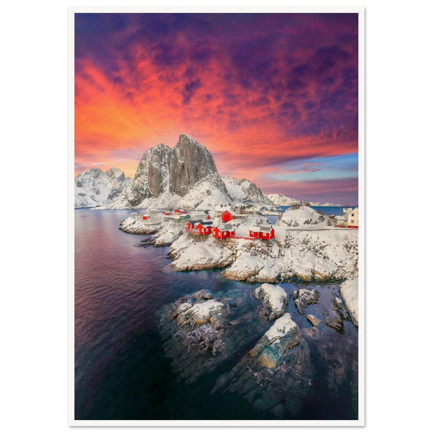 Lofoten, Norway Poster A1 (59.4 x 84.1 cm) Border