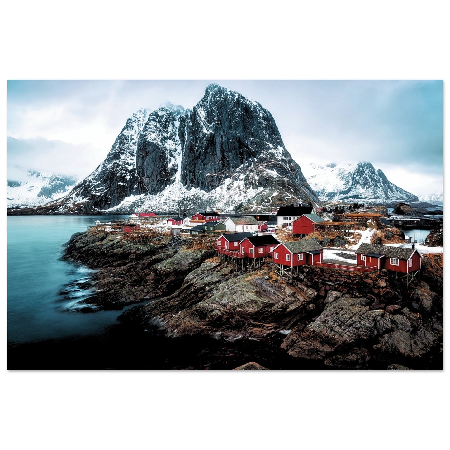 The Village Reine in Norway Poster 30x45 cm 12x18″ No Border