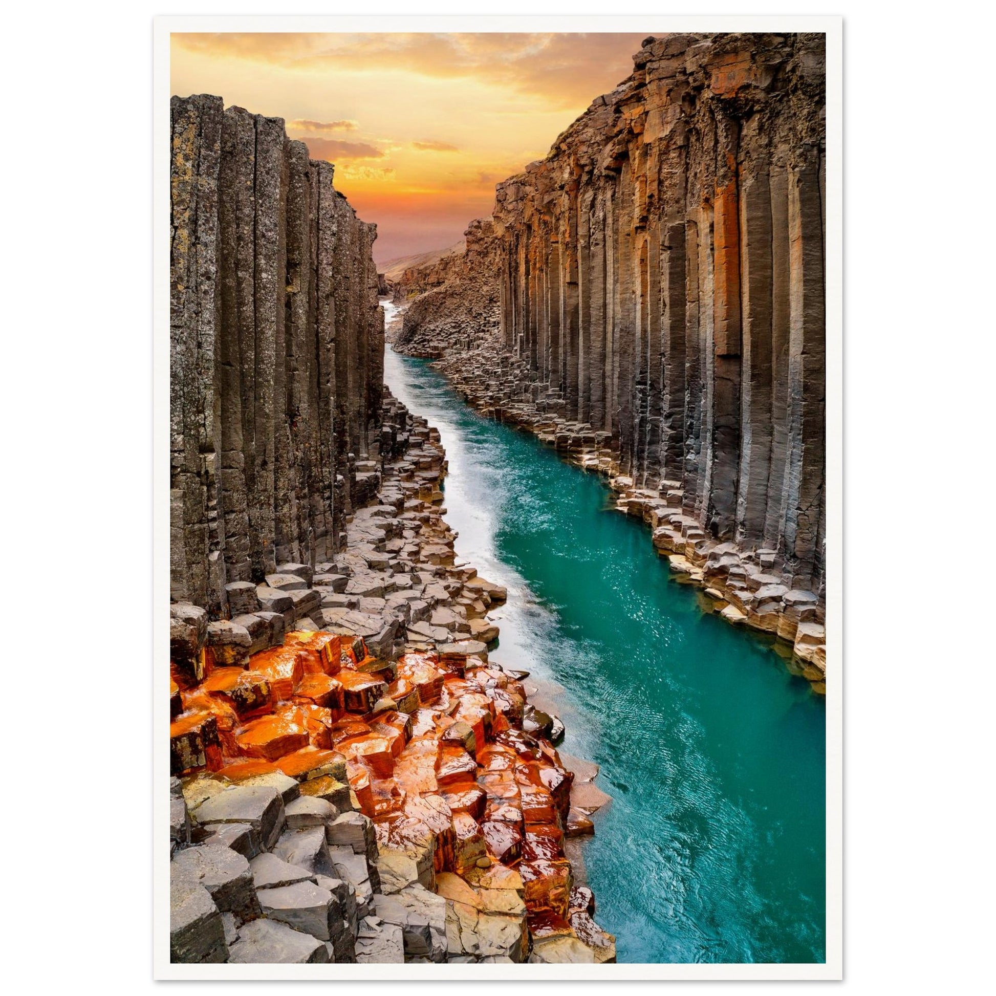 Iceland Rock Walls Poster