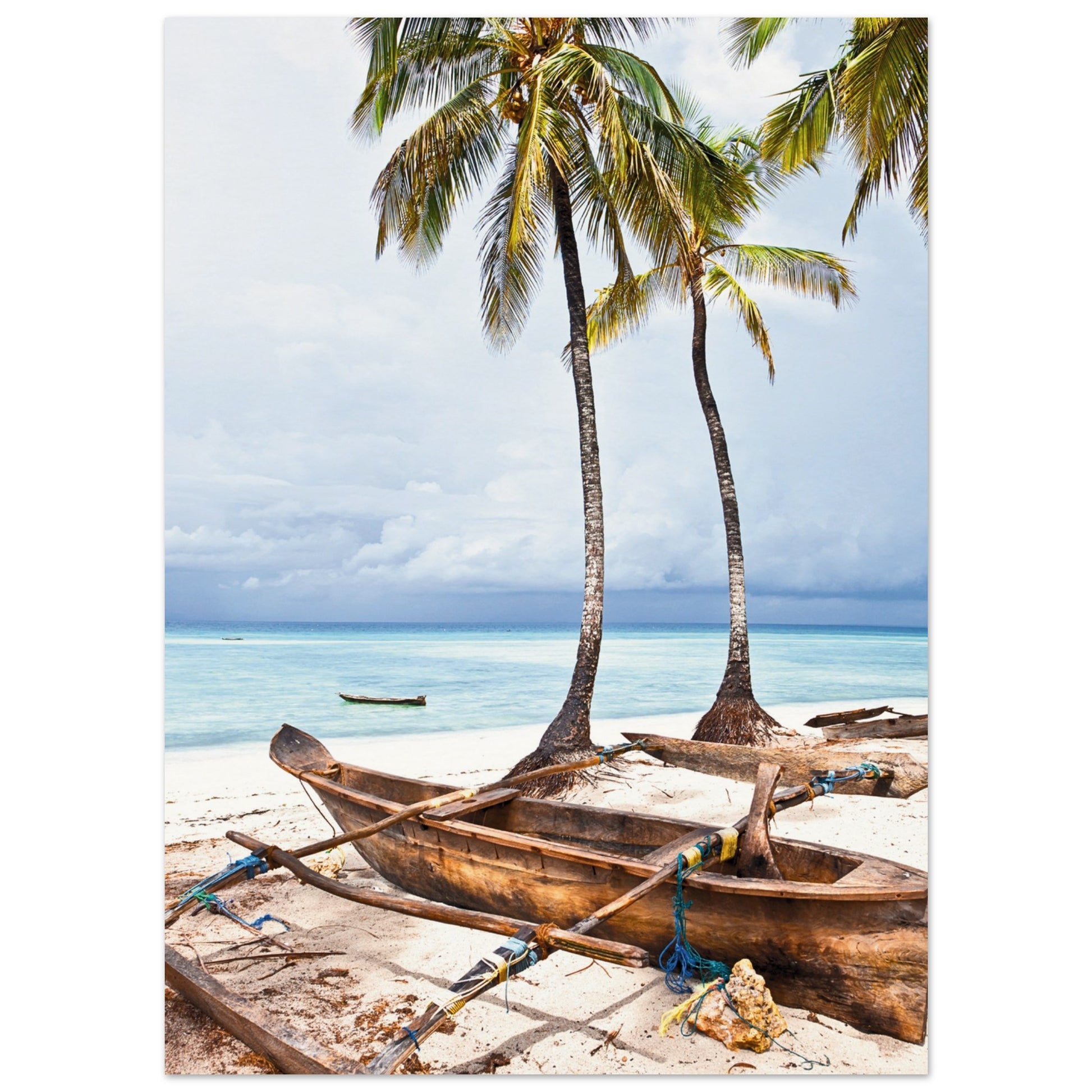 Zanzibar Beach Boat Poster 13x18 cm 5x7″ No Border
