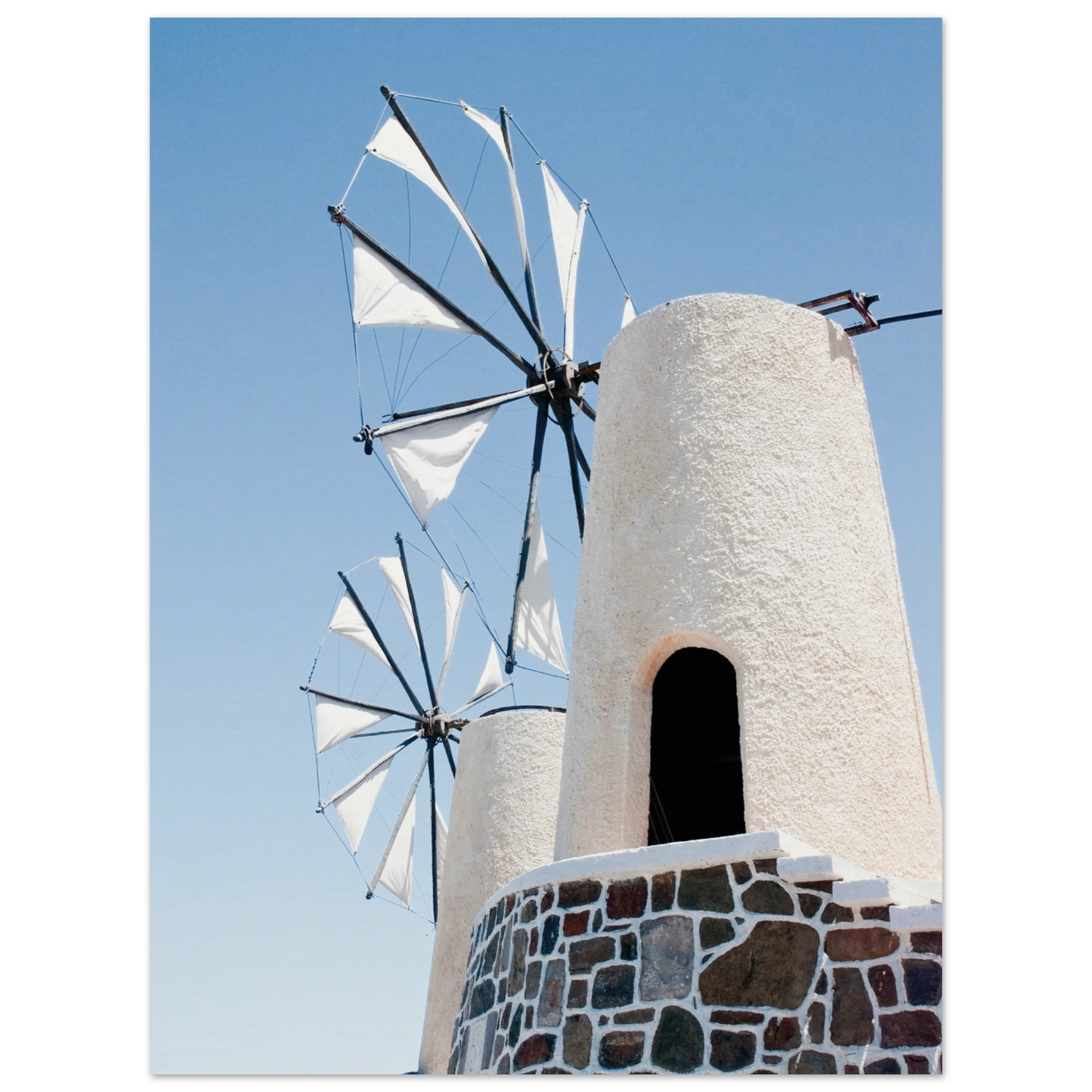 Mykonos Windmill Poster 30x40 cm 12x16″ No Border