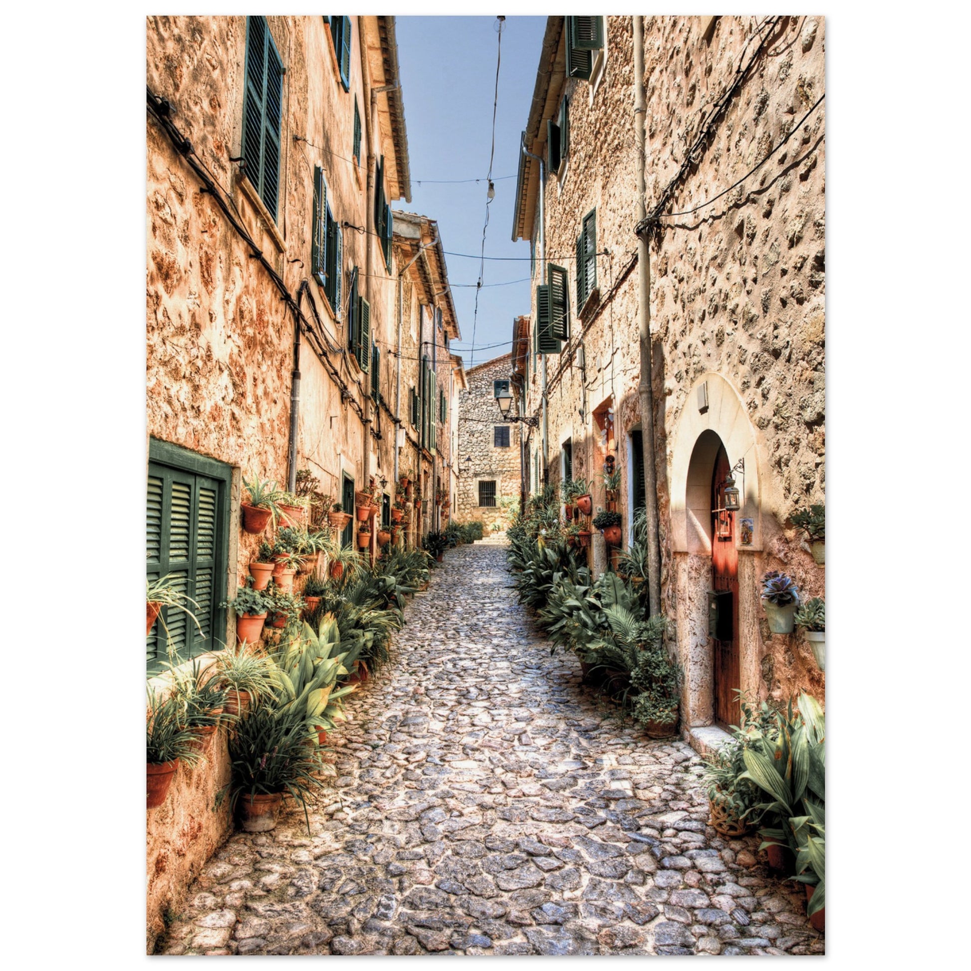 Valldemossa Hill Top Village Majorca Poster 13x18 cm 5x7″ No Border