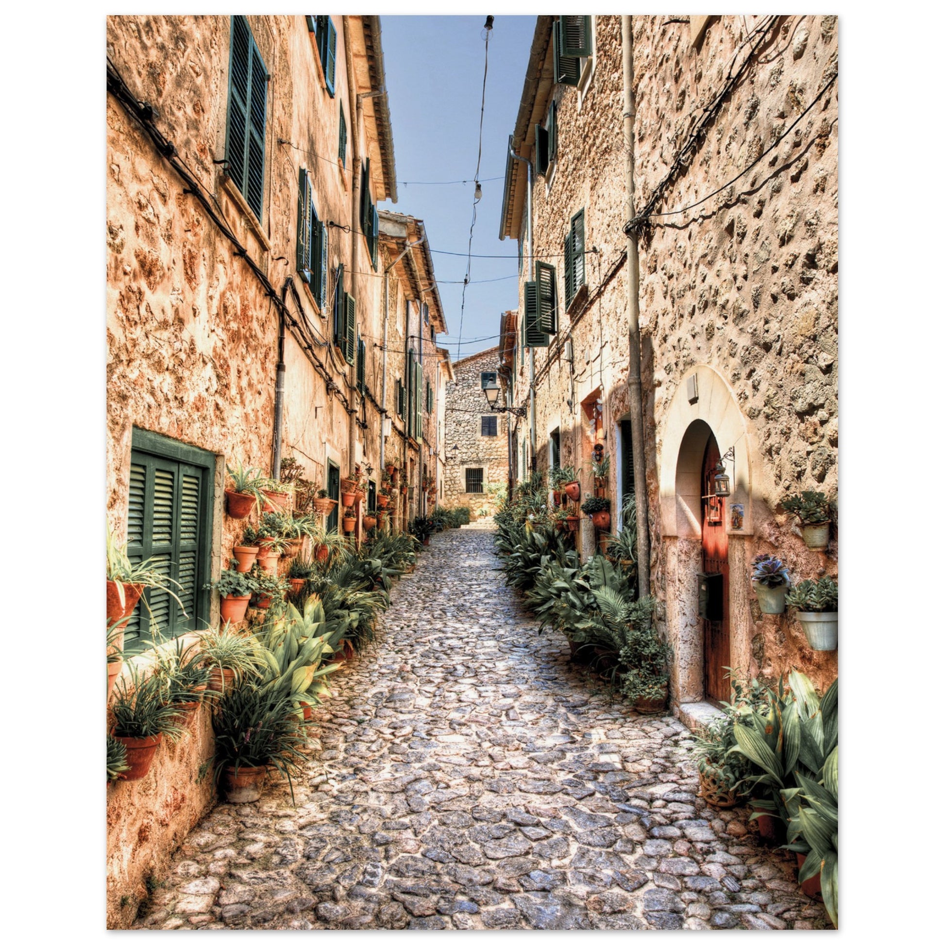 Valldemossa Hill Top Village Majorca Poster 40x50 cm 16x20″ No Border