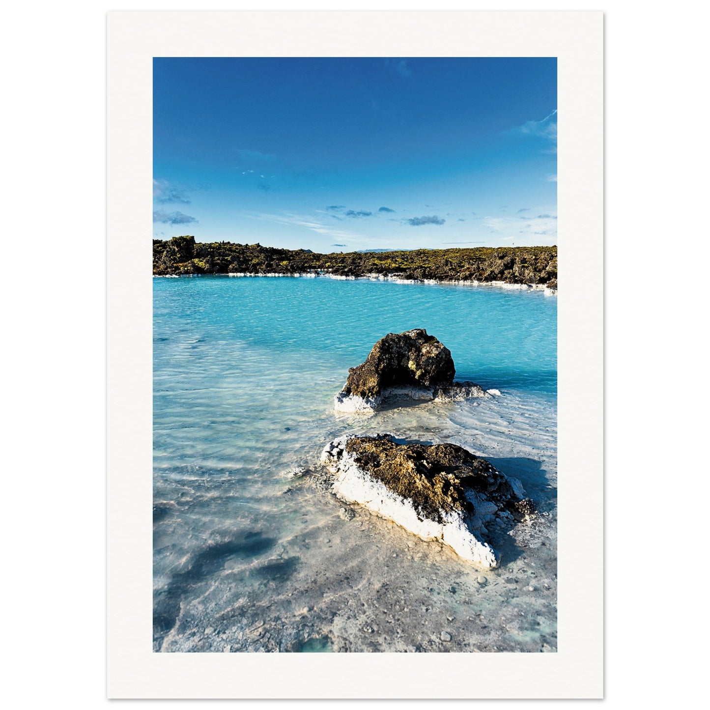 Blue Lagoon South Iceland Poster 13x18 cm 5x7″ Border