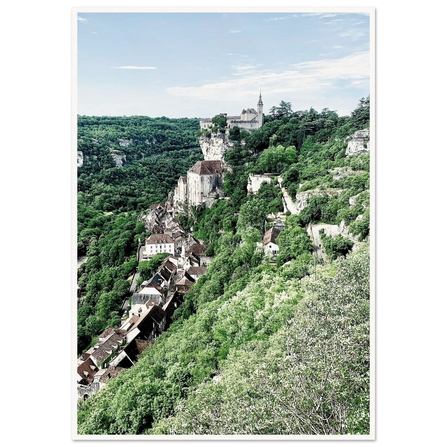 Rocamadour France Poster 70x100 cm 28x40″ Border