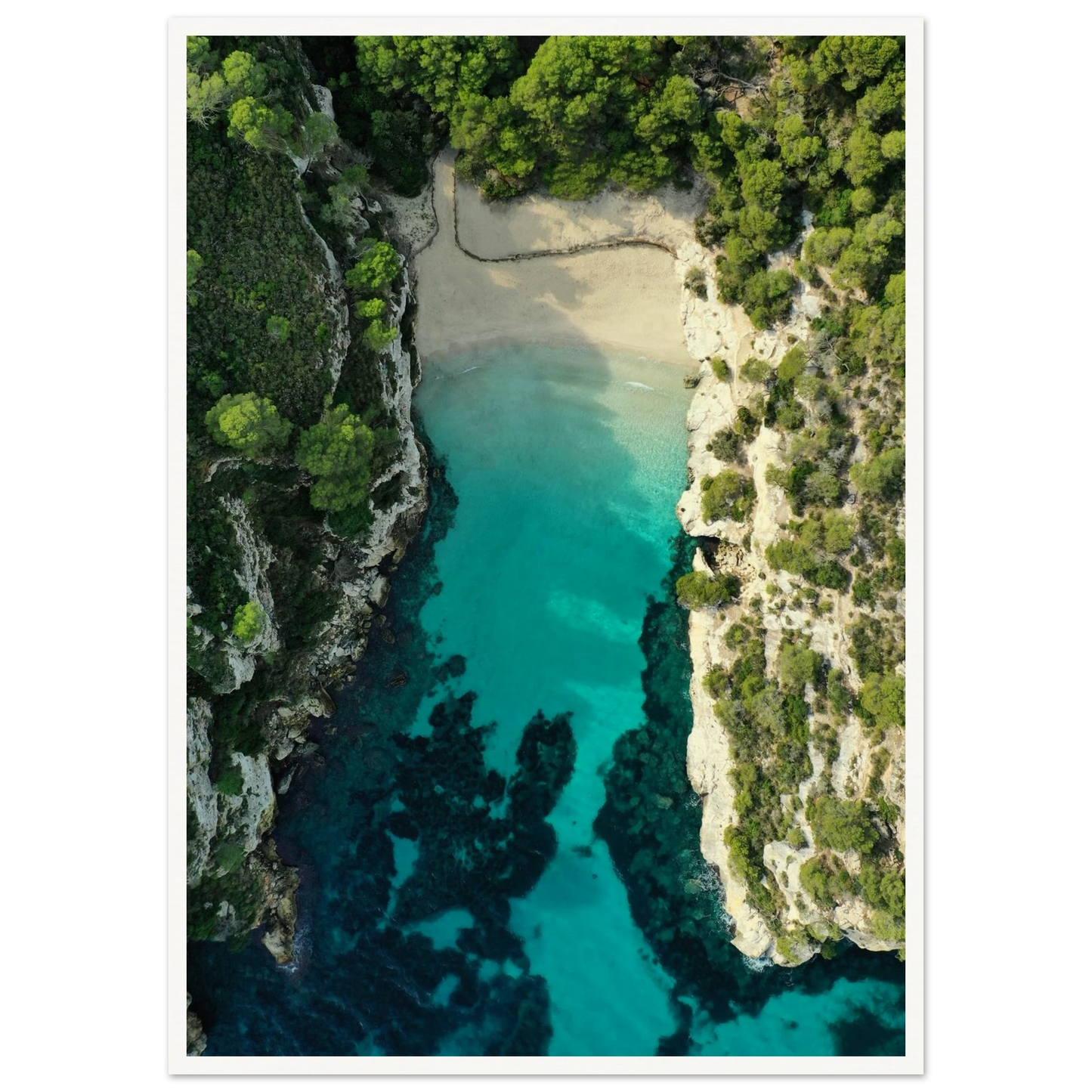 Menorca’s Turquoise Paradise Poster 50x70 cm 20x28″ Border
