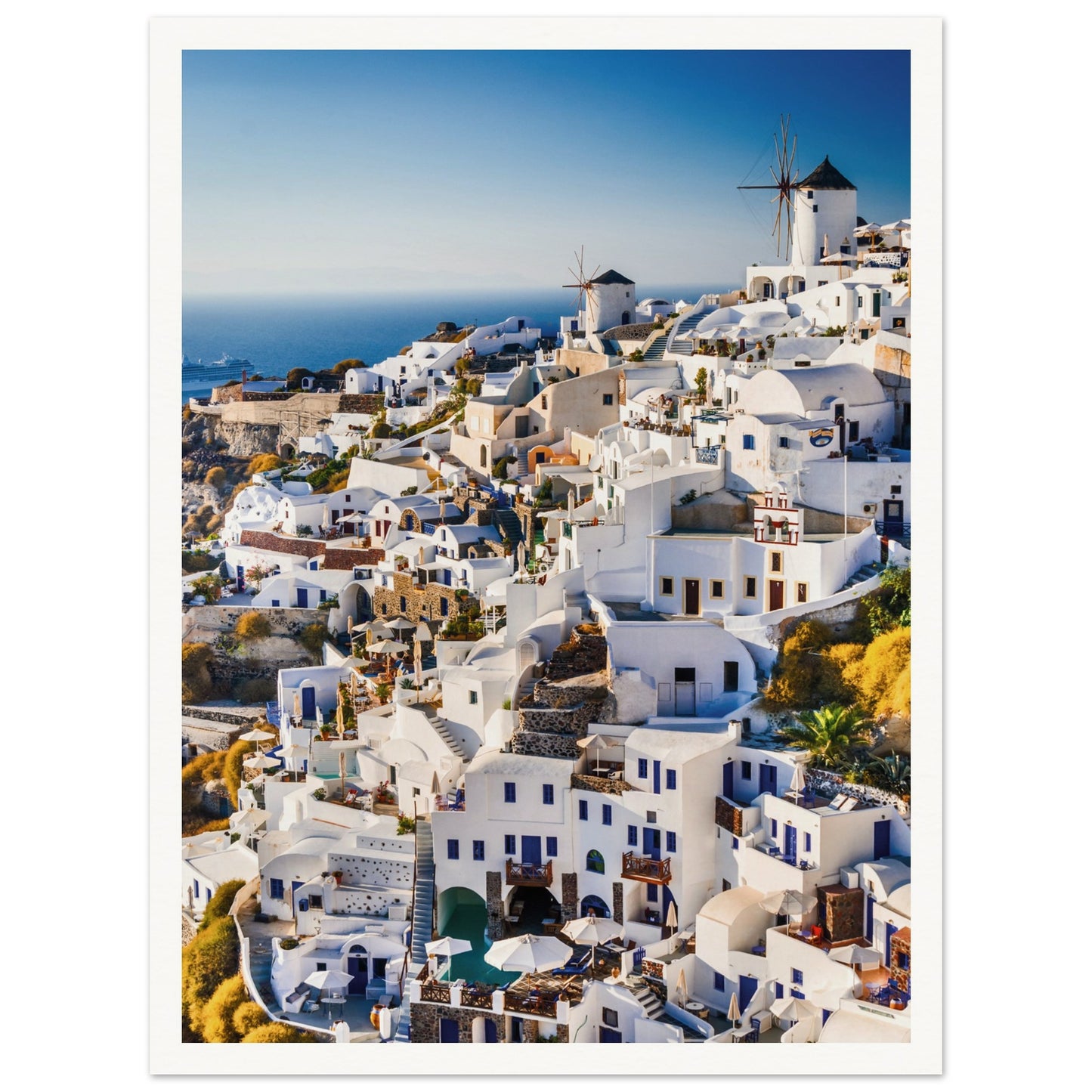 Whitewashed Building of Mykonos Poster