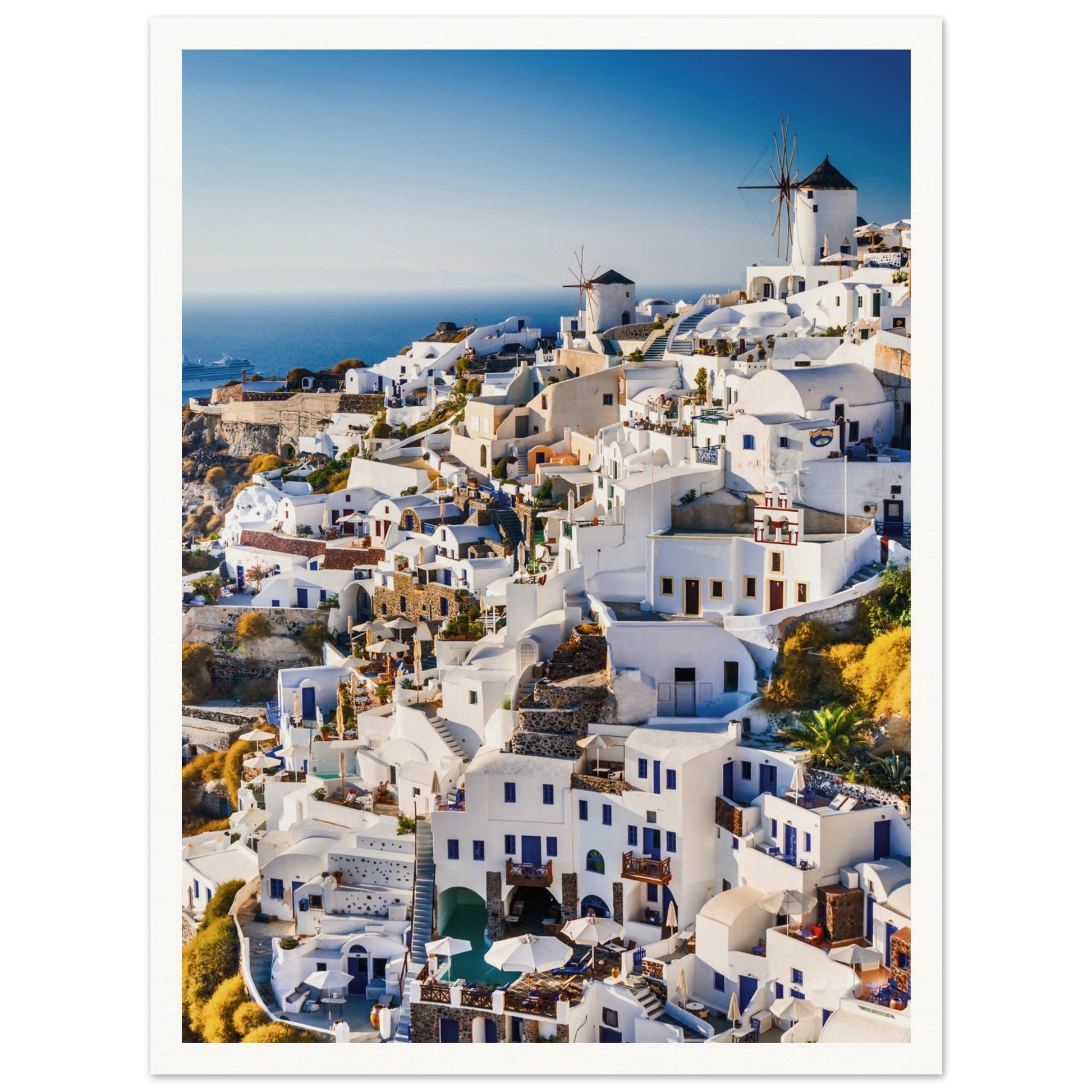 Whitewashed Building of Mykonos Poster
