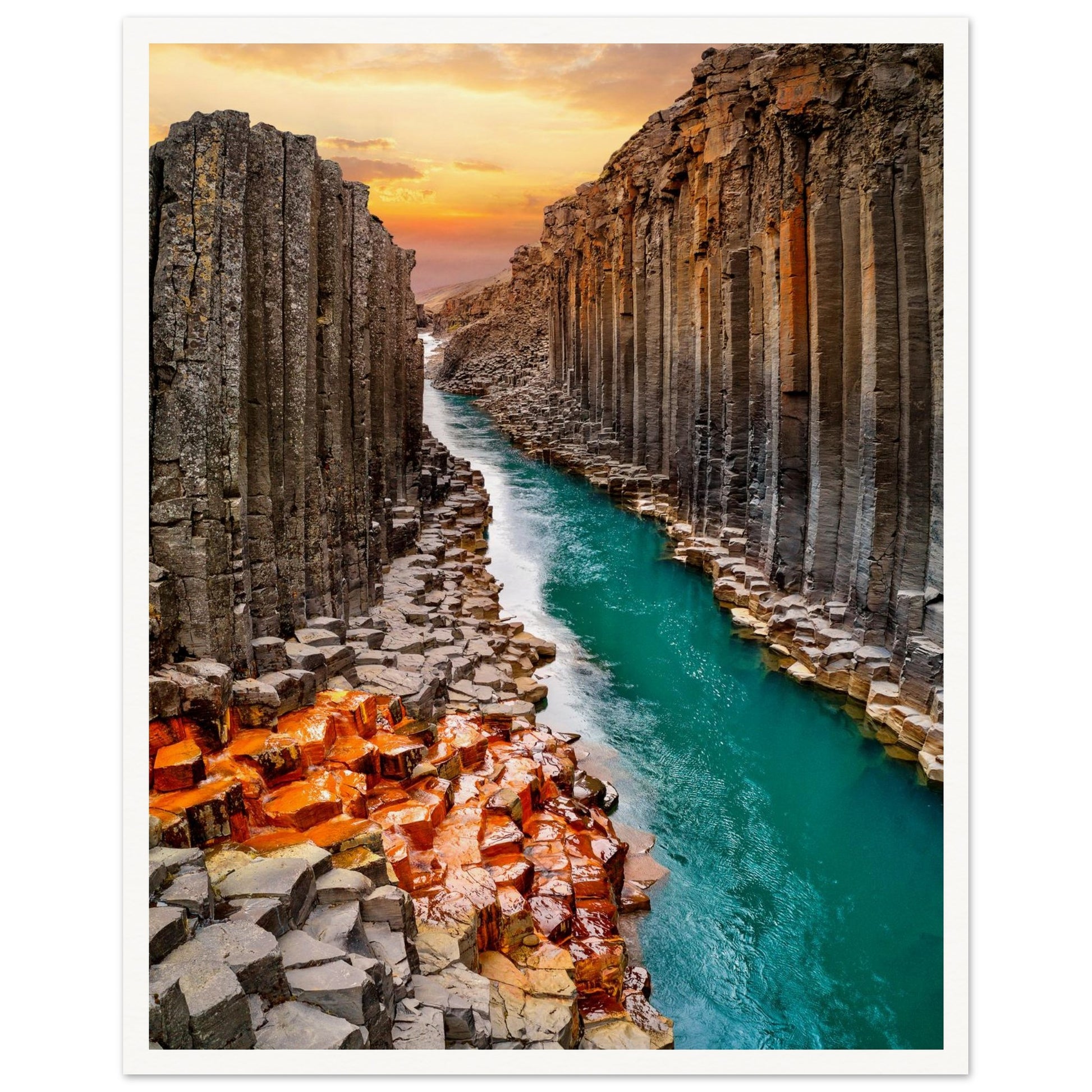 Iceland Rock Walls Poster