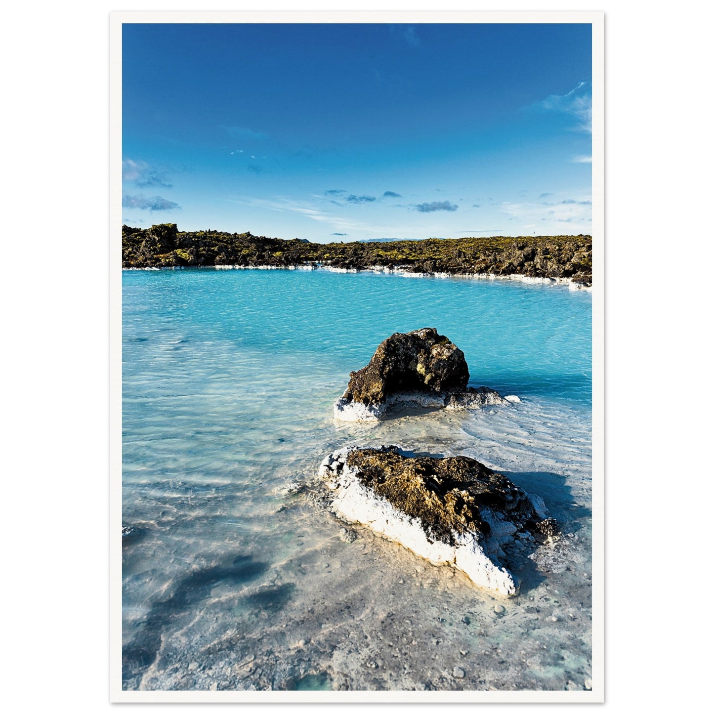 Blue Lagoon South Iceland Poster 50x70 cm 20x28″ Border