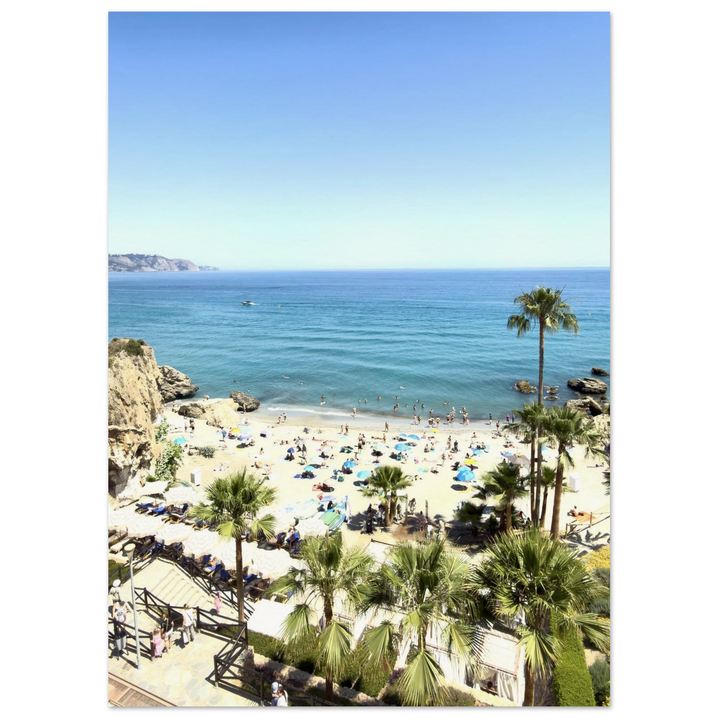 Calahonda Beach In Nerja Poster 13x18 cm 5x7″ No Border