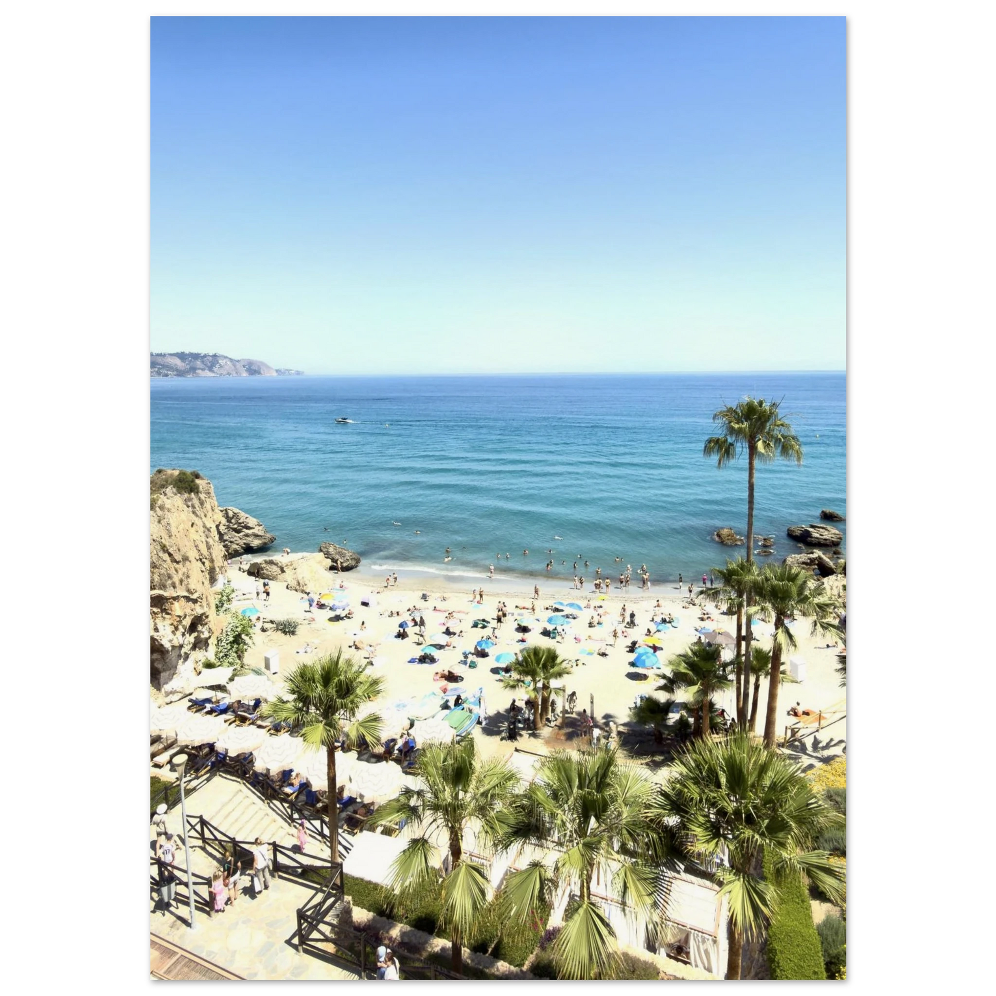 Calahonda Beach In Nerja Poster 13x18 cm 5x7″ No Border