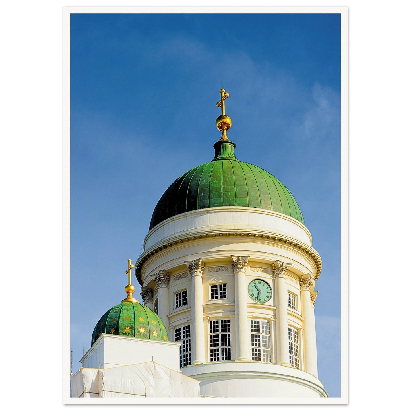 Helsinki Cathedral Top Poster 50x70 cm 20x28″ Border