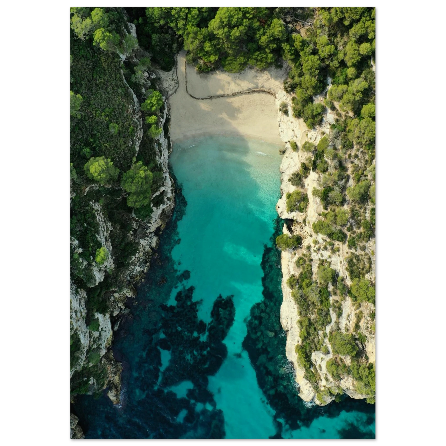 Menorca’s Turquoise Paradise Poster 21x29.7 cm 8x12" No Border