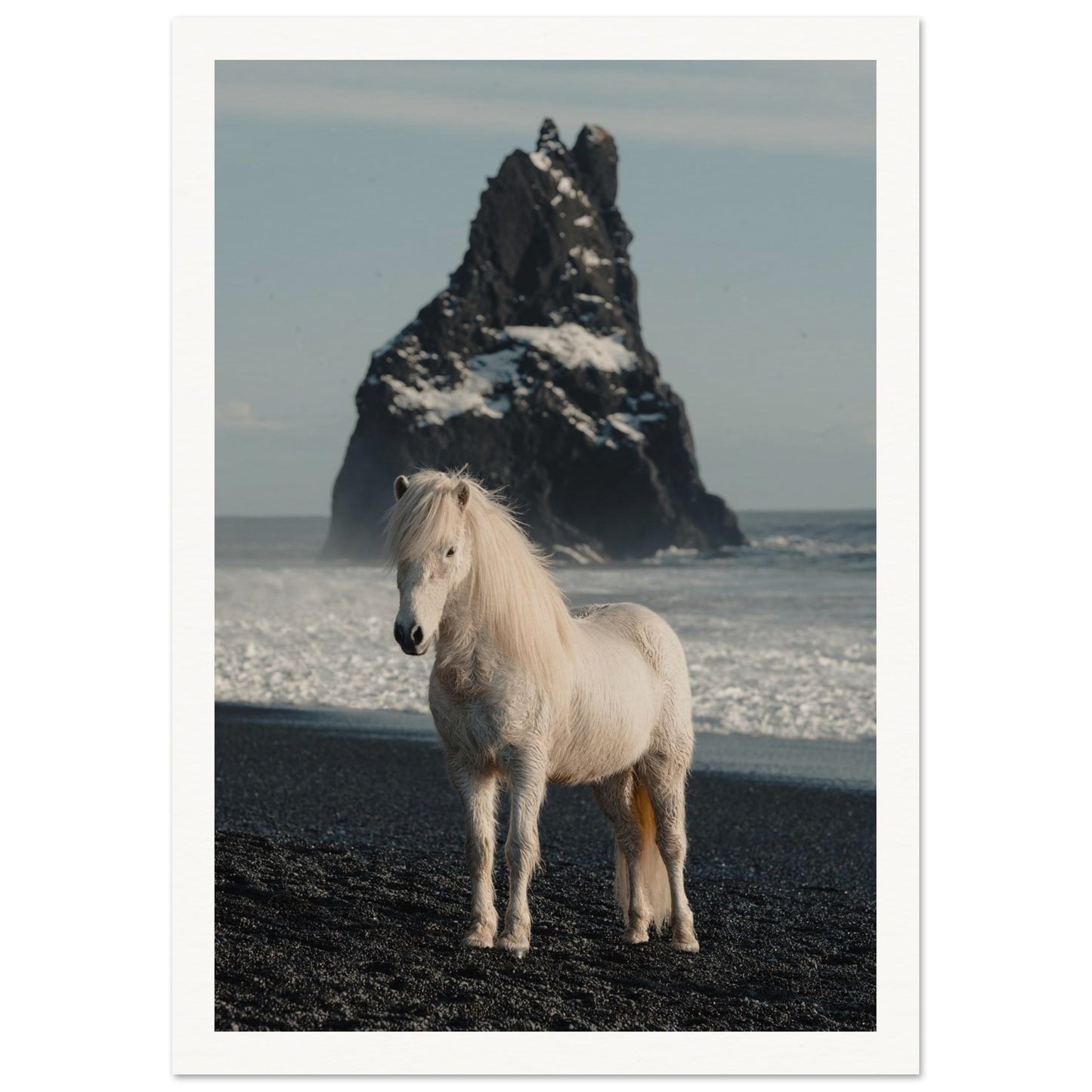 Horse Riding in Iceland Poster 21x29.7 cm 8x12" Border