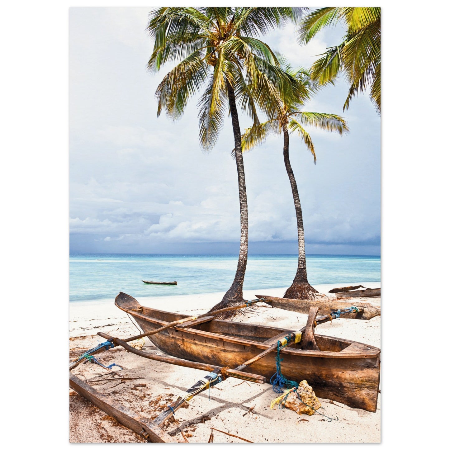Zanzibar Beach Boat Poster 50x70 cm 20x28″ No Border