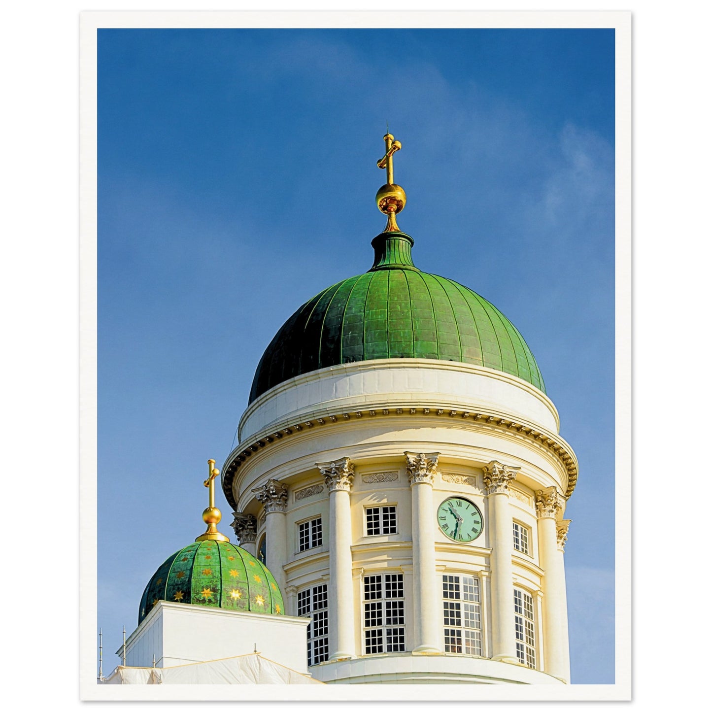 Helsinki Cathedral Top Poster 40x50 cm 16x20″ Border