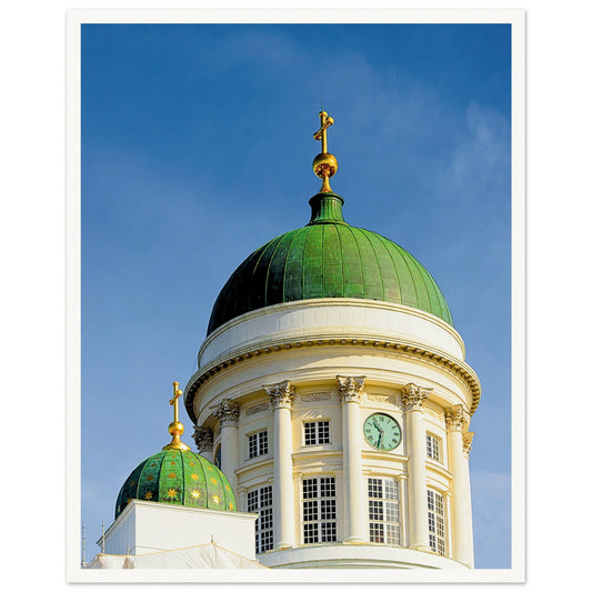 Helsinki Cathedral Top Poster 40x50 cm 16x20″ Border