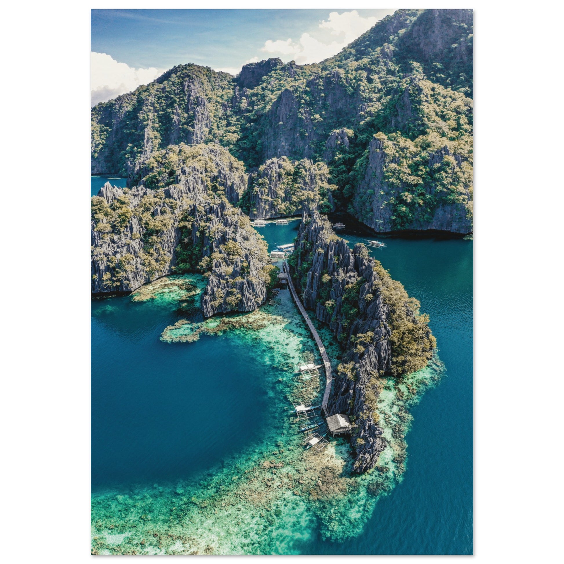 Twin Lagoon, Coron Island, Philippines 70x100 cm 28x40″ No Border