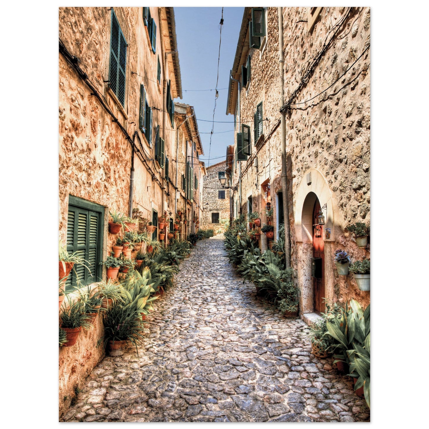 Valldemossa Hill Top Village Majorca Poster 30x40 cm 12x16″ No Border