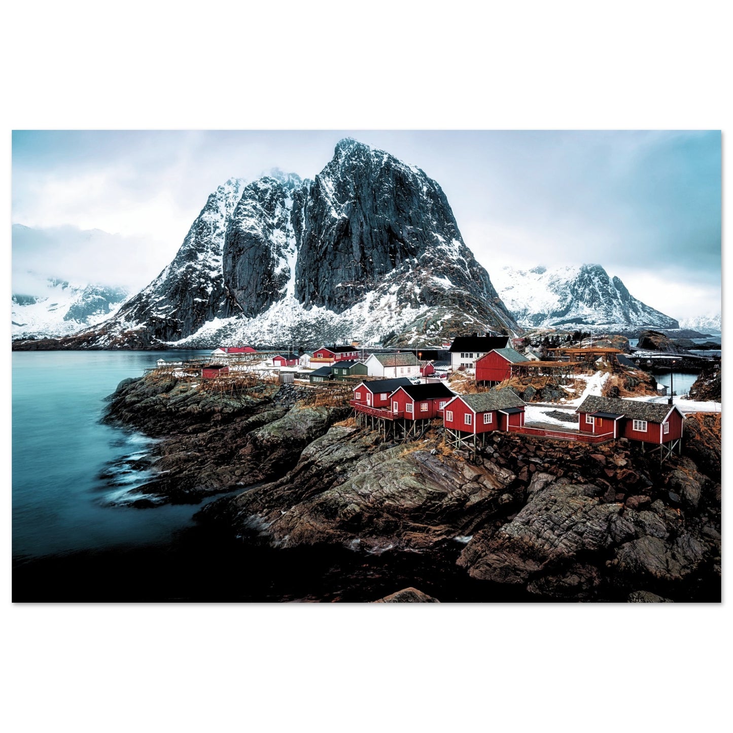 The Village Reine in Norway Poster 60x90 cm 24x36″ No Border