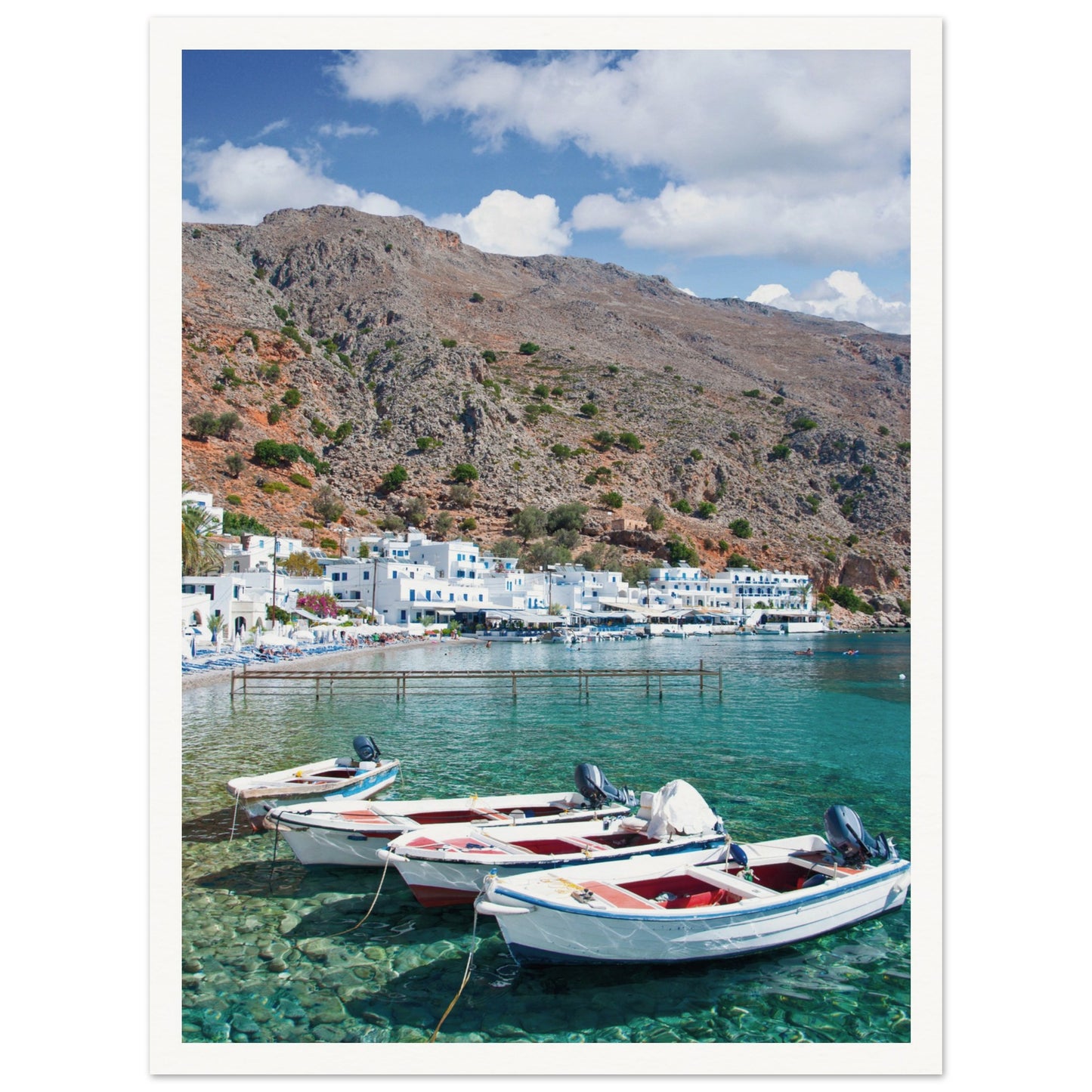 A Few Boats in Crete Poster