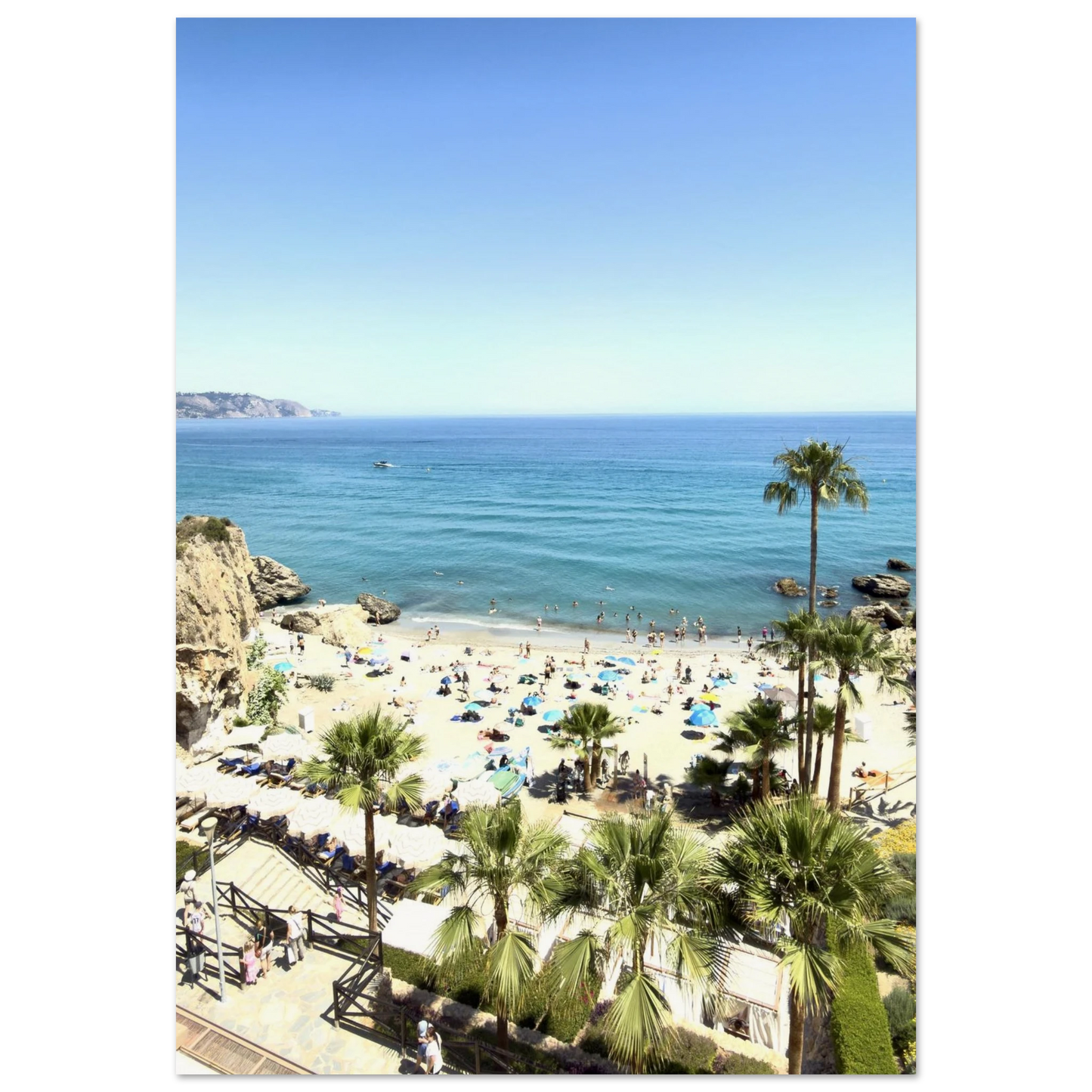 Calahonda Beach In Nerja Poster 70x100 cm 28x40″ No Border